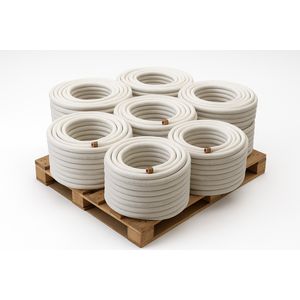Rol a 20mtr. WICUClim Duo geisoleerde koperen koelleiding 1/4"+5/8" zwart (6,35mm/15,88mm) VVE=8