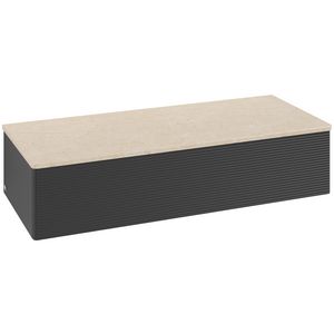 Sideboard Antao 1200x268x500mm Black Matt Lacquer K41103PD