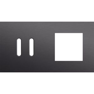 Afdekplaat 2-voud horiz. 71mm centerafst. 224-56807