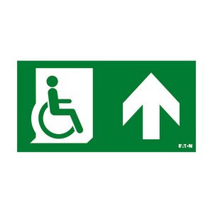 Inlegpictogram FlexiTech 20m rolstoel ISO E pijl omhoog