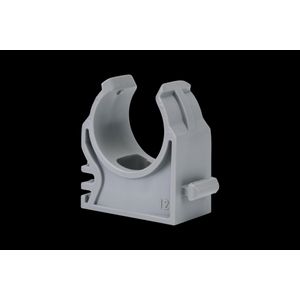 Opendrukzadel PP halogeenvrij 19mm gat 5mm donkergrijs VVE=150