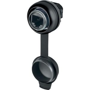 Frontelement zwart +inbouwbus RJ45