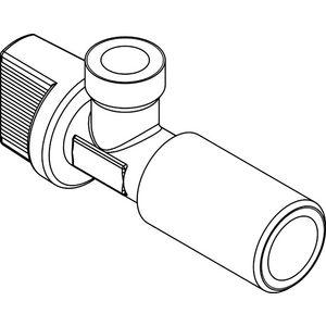 Hoekstopkraantje 1/2" lang