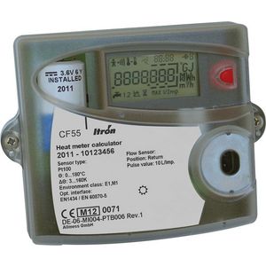 Rekenwerk CF 55 aanvoer puls/100L (warmte/koude)