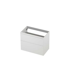 Onderkast 80cm 2x la greeploos gelakt afwerking 45° rondom a-symm. mat wit INK 1240820
