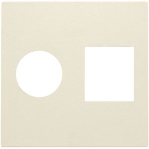 Afwerkingsset enkelvoudige coax/netwerkaans. RJ45 cream