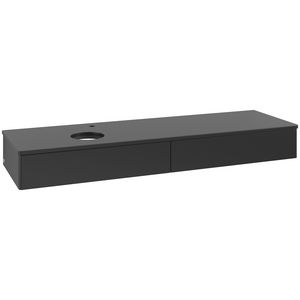 Wastafelonderkast Antao 1600x190x500mm Black Matt Lacquer K15050PD