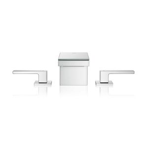 AXOR MyEdition 3-gats wastafelmengkraan 70 en afvoerplug chroom/spiegel glas