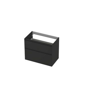 Onderkast 80cm 2x la greeploos gelakt afwerking 45° rondom a-symm. mat antr INK