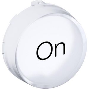 Wit tekstkapje met tekst "on" voor signaallampen