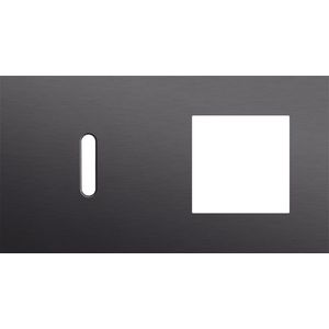 Afdekplaat 2-voud horiz. 71mm centerafst. 224-56805