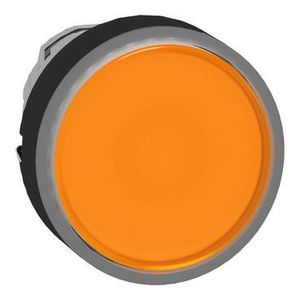 Oranje verzonken verlichte drukknop Kop 22mm Terugvering