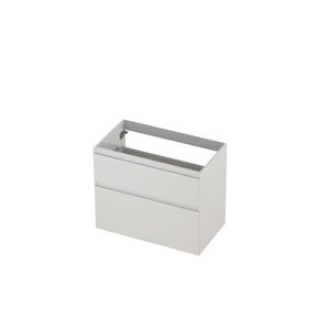 Onderkast 80cm 2x la greeploos gelakt afwerking 45° rondom a-symm. hoogglans Wit INK 1240822