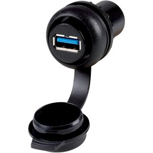 Frontelement zwart+USB 3.0 A/A