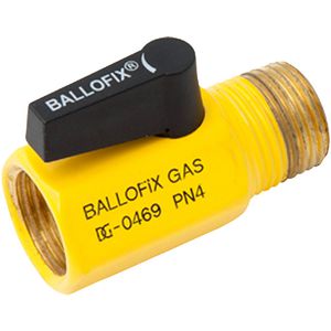 Gas minikogelkraan  Ballofix hendel FM RP1/2"xR1/2" VVE=10