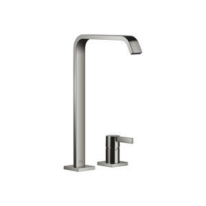 IMO 2-gats wastafelmgkrn hoge uitloop z.afvoer. Dark Chrome