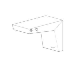 Houder voor handdoekhouder links 45x60x90mm Champagne