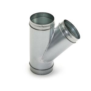 Spiraal T-stuk 45° 100 T 45 zonder rubberafdichting