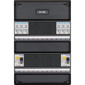 Groepenkast FLEX S55 kastmaat 64 3-fase Inst.aut. 6 groepen 2xALS 2-polig kastmaat 64