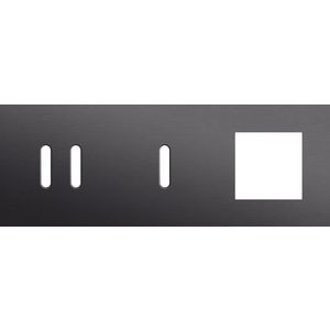 Afdekplaat 3-voud horiz. 71mm centerafst. 224-56721