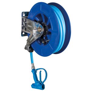 ABS haspel + RVS steun automatisch slang L=15mtr. sproeier+regelbare straal