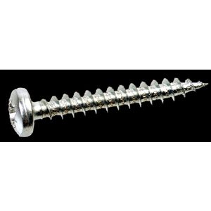 Spaanplaatschroef 3,5x20mm mtl verzinkt bolcilinderkop VVE=200