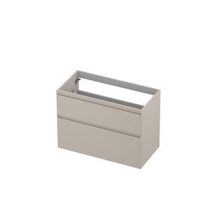 Onderkast 90cm 2x la greeploos gelakt afwerking 45° rondom a-symm. mat kasjmier grijs INK 1240838