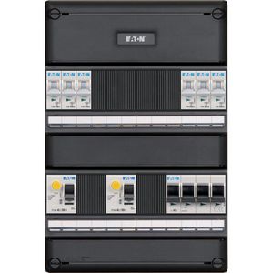 Groepenkast FLEX S55 kastmaat 64 3-fase Inst.aut. 6 groepen 2xALS 2-polig hoofdschakelaar