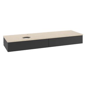 Wastafelonderkast Antao 1600x190x500mm Black Matt Lacquer K15153PD