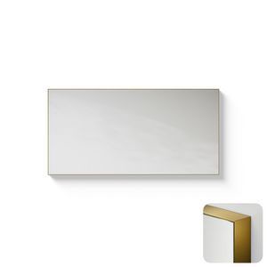 Spiegel Metallic Line Rectangle brushed Brass 120x60cm