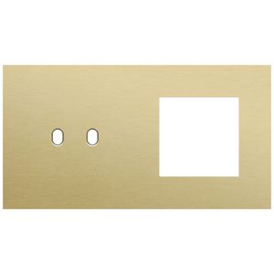 Afdekplaat 2-voud horiz. 71mm centerafst. 227-57807