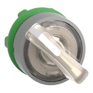 white illum selector switch head 2-pos return righ cp grey