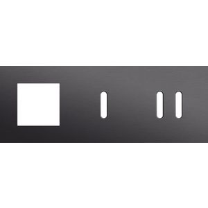 Afdekplaat 3-voud horiz. 71mm centerafst. 224-56720