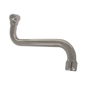 Kraanuitloop S 1/2"x200mm Univ. m. turbulator ms verchroomd