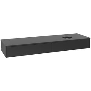 Wastafelonderkast Antao 1600x190x500mm Black Matt Lacquer K16050PD
