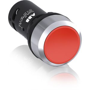 Vlakke knop compact serie terugverend 2NO rood metalen ring