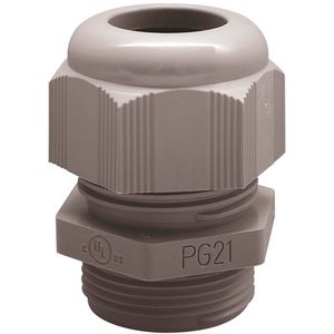 Wartel+lamellen Polyamide 6 PG16 Grijze RAL7001 VVE=20