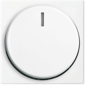 Centraalplaat + knop v draaidimmer SI-B-alpinwit