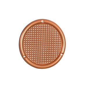 Ventilatierooster kunststof Ø56mm vlak roodkoper
