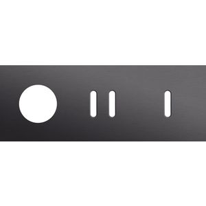 Afdekplaat 3-voud horiz. 71mm centerafst. 224-56717