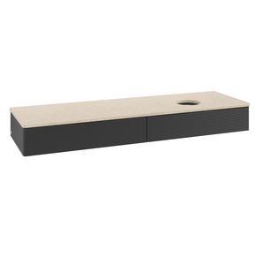 Wastafelonderkast Antao 1600x190x500mm Black Matt Lacquer K16113PD