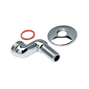 Losse S-koppeling 30mm sprong 1/2"x1/2" +incl. chroom rozet  VVE=2