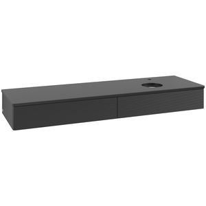 Wastafelonderkast Antao 1600x190x500mm Black Matt Lacquer K16150PD