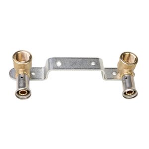 Muurplaat dubbel persaansluiting 28PV 2x (16x3/8"bn. ) inbouw 120mm