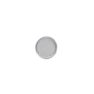 Ventilatierooster kunststof Ø56mm vlak aluminium