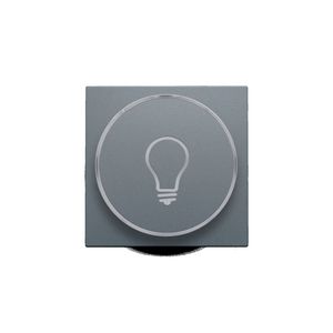 Afwerkingsset doorschijnende ring lampsymbool 6A blue grey c