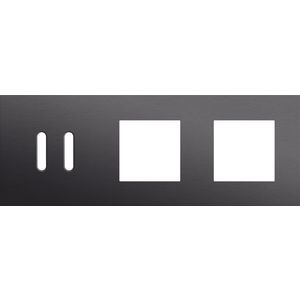 Afdekplaat 3-voud horiz. 71mm centerafst. 224-56707