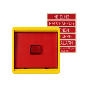 Afdekking met glas geel 661WGLGE