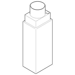 Opname lotionhouder Opname pomp 30x117x38mm Platina geb