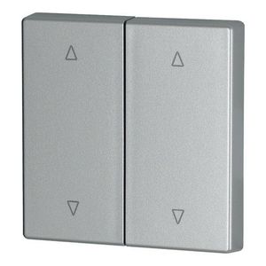 Schakelwip 2V,mat zonder LED, zilver, jaloezie Eaton